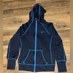 Nike Therma Fit blue jacket hoodie Size S